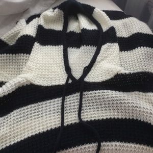 Long hooded sweater
